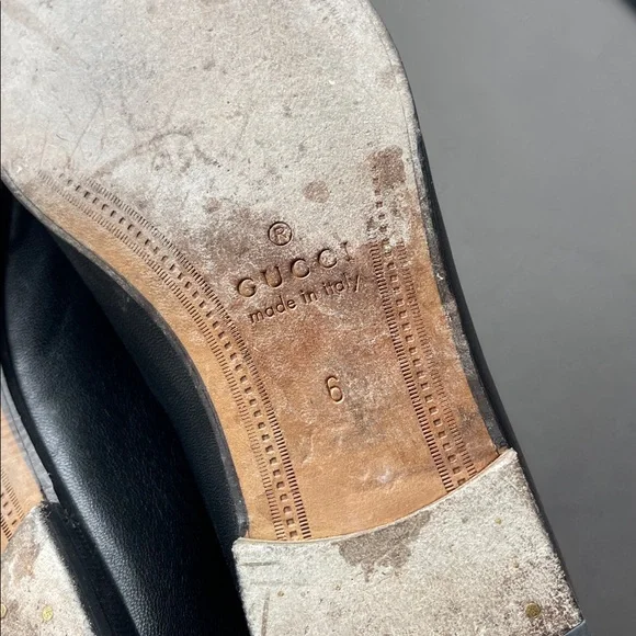 Gucci Panther Brixton Black Leather Loafers Mens size 6 - Picture 7 of 10